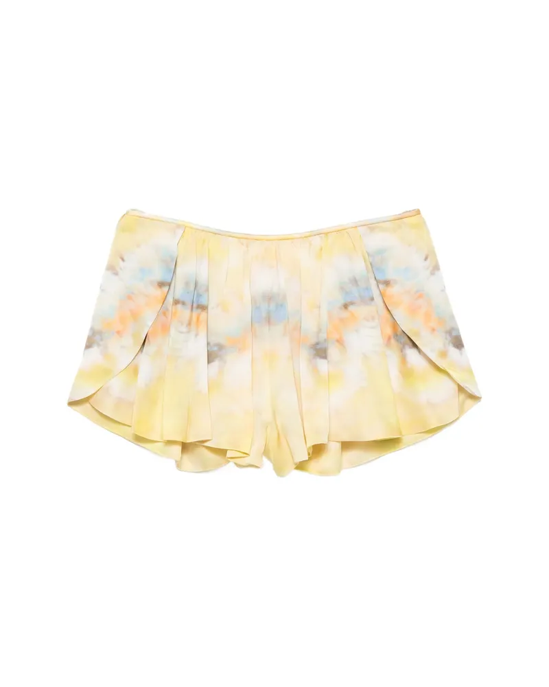 Zimmermann Tie-dye Shorts Yellow