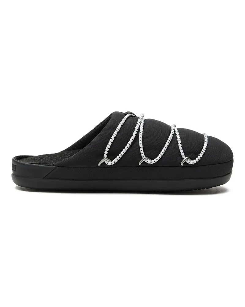 Moon Boot Logo-embellished Slippers Black