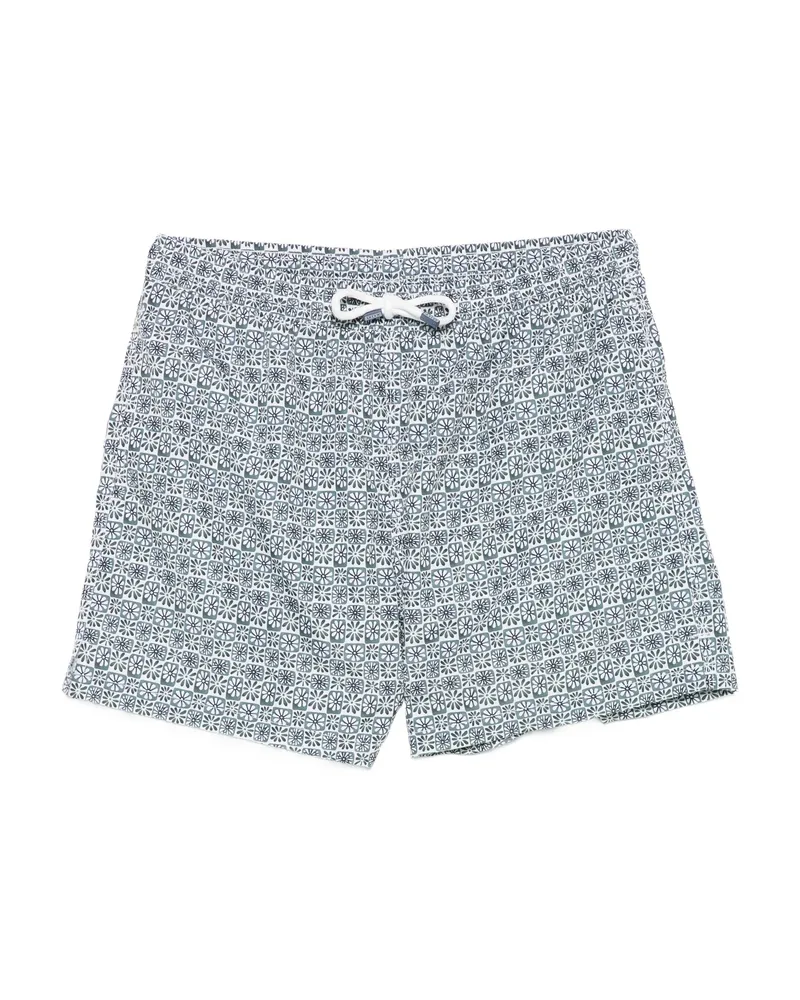 Fedeli Floral-print Swim Shorts Green