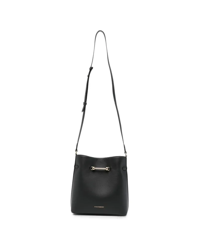 Strathberry Corda Bucket Leather Tote Bag Black