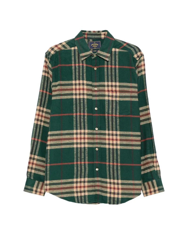 Portuguese Flannel Check Flannel Shirt Green