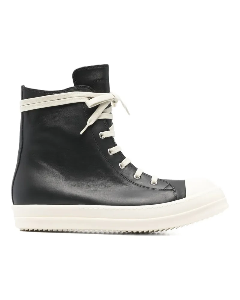 Rick Owens Lace-up High-top Sneakers Black