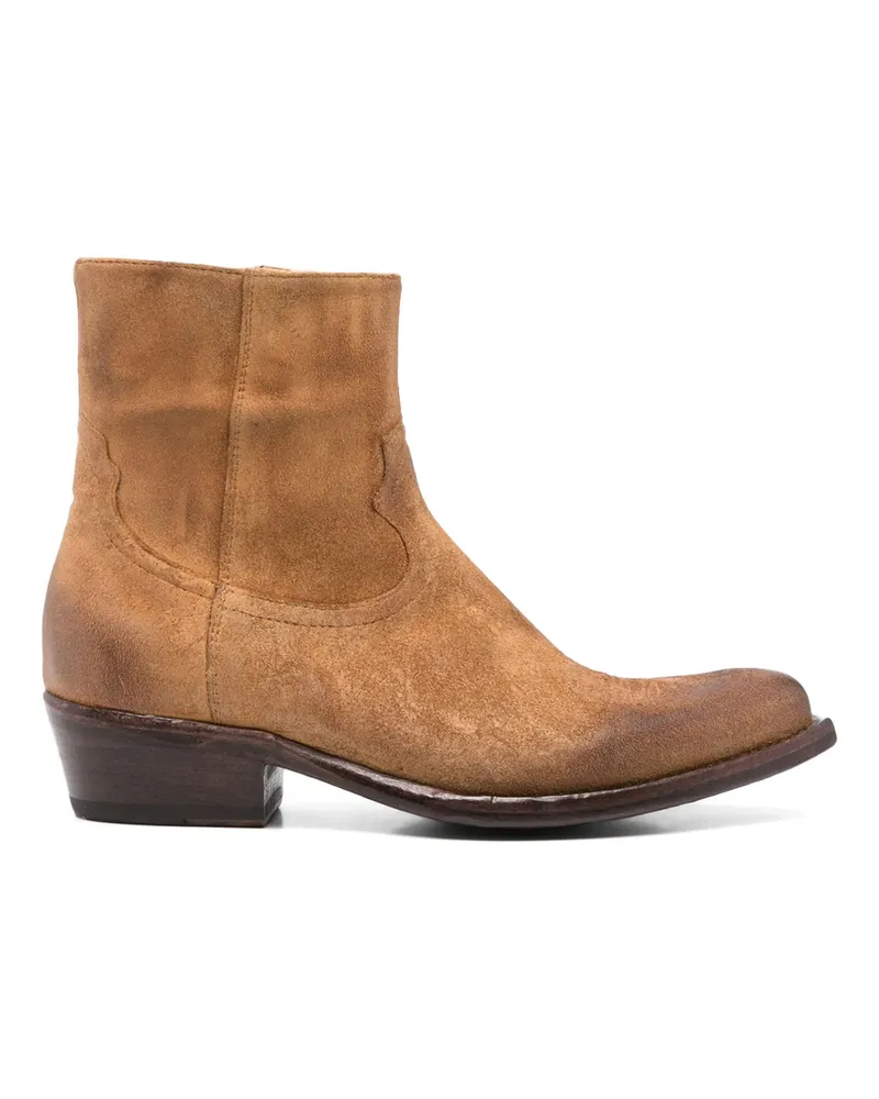 ERALDO 40mm Suede Zip-fastening Cowboy Boots Brown
