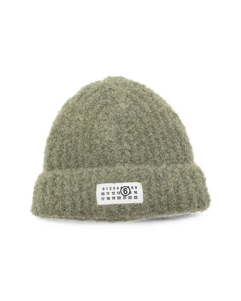 Maison Margiela Logo-patch Beanie Hat Green