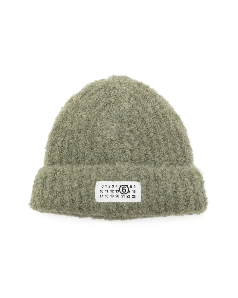 Maison Margiela Logo-patch Beanie Hat Green