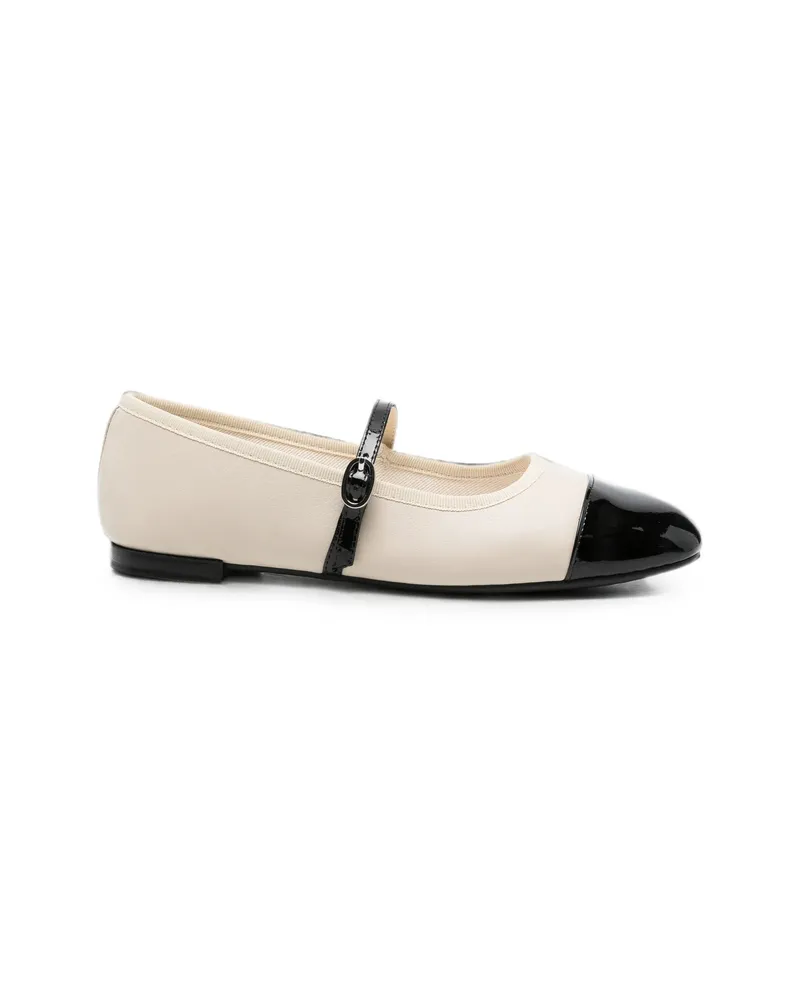 Repetto Georgiana Buckle-fastening Cap-toe Ballet Flats Neutrals