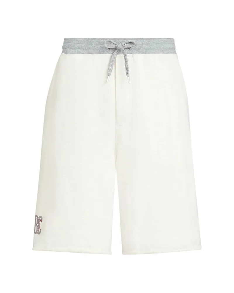 Brunello Cucinelli Logo-detail Drawstring Bermuda Shorts Neutrals