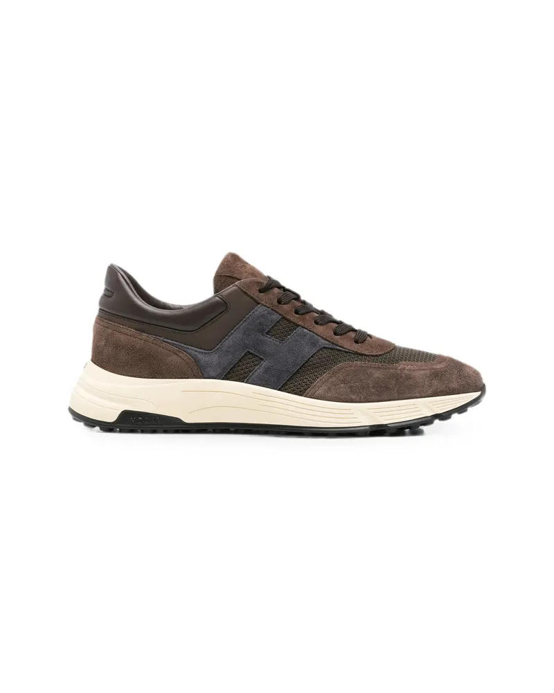 Hogan Logo-patch Sneakers Brown