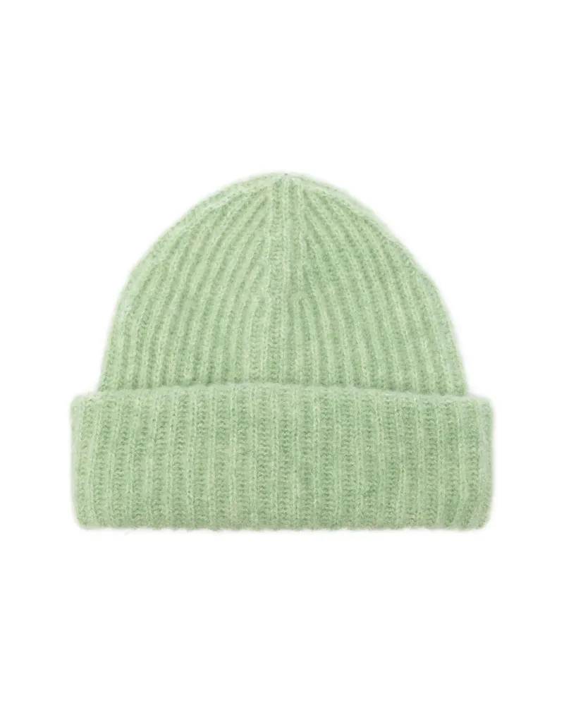 Roberto Collina Ribbed-knit Beanie Hat Green