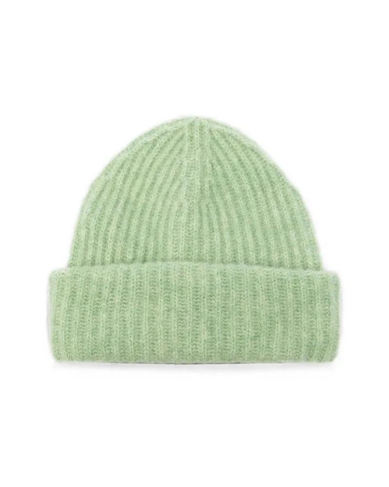 Roberto Collina Ribbed-knit Beanie Hat Green