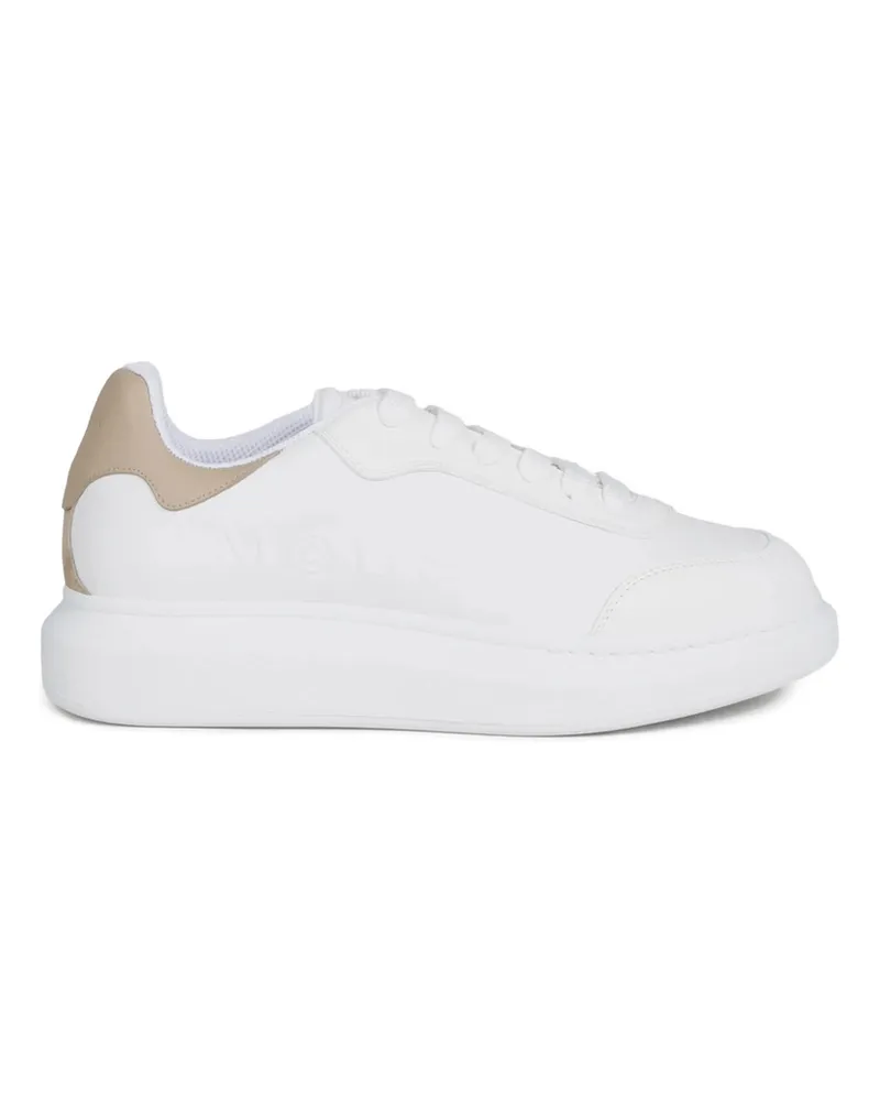 Alexander McQueen Oversized Logo-embossed Leather Sneakers White