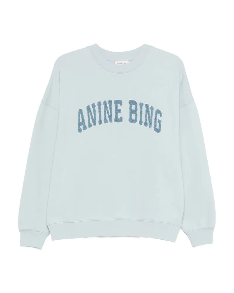 Anine Bing Miles Logo Blue Sweatshirt Blue