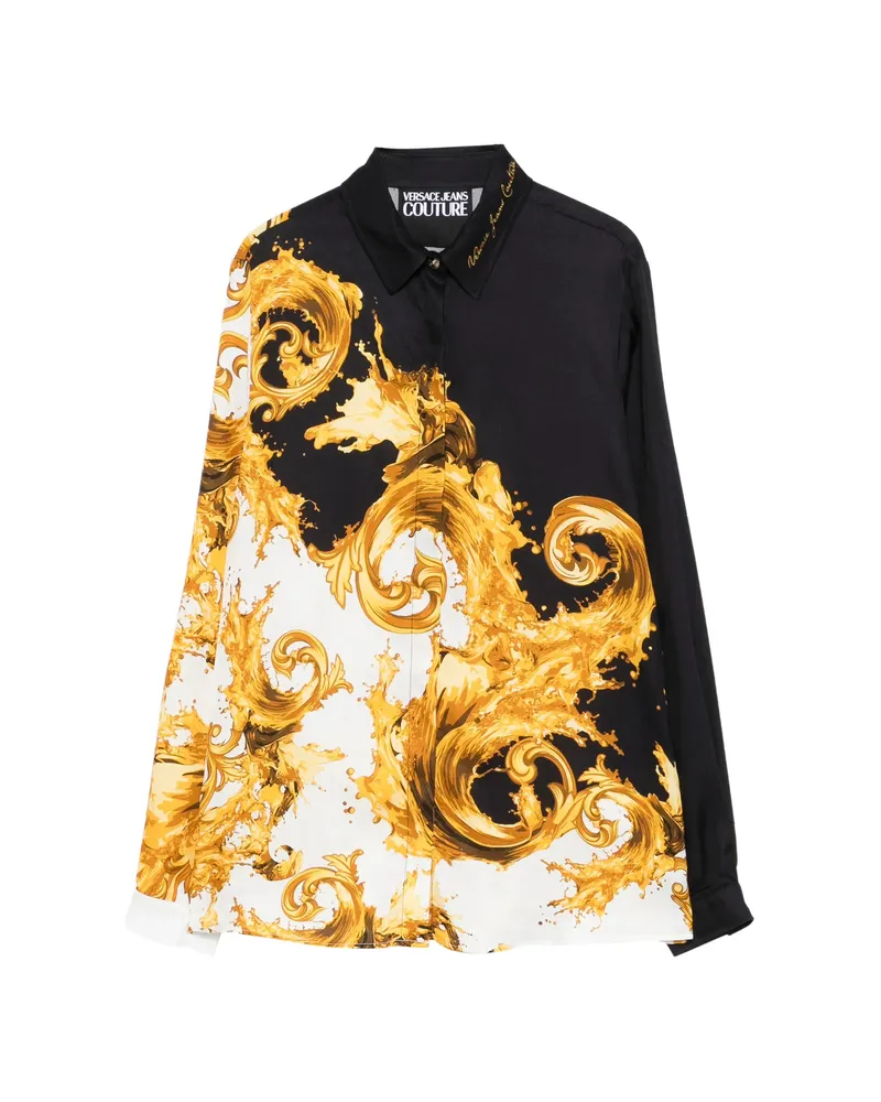 Versace Jeans Baroque-print Shirt Black