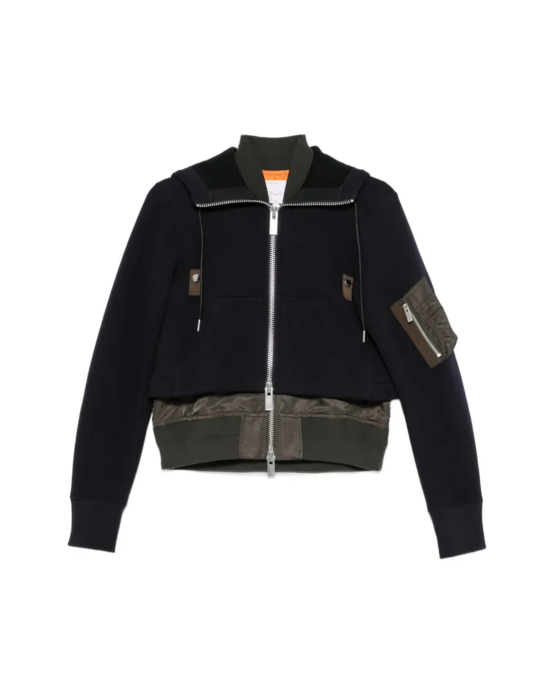 Sacai Panelled Layered-effect Jacket Blue