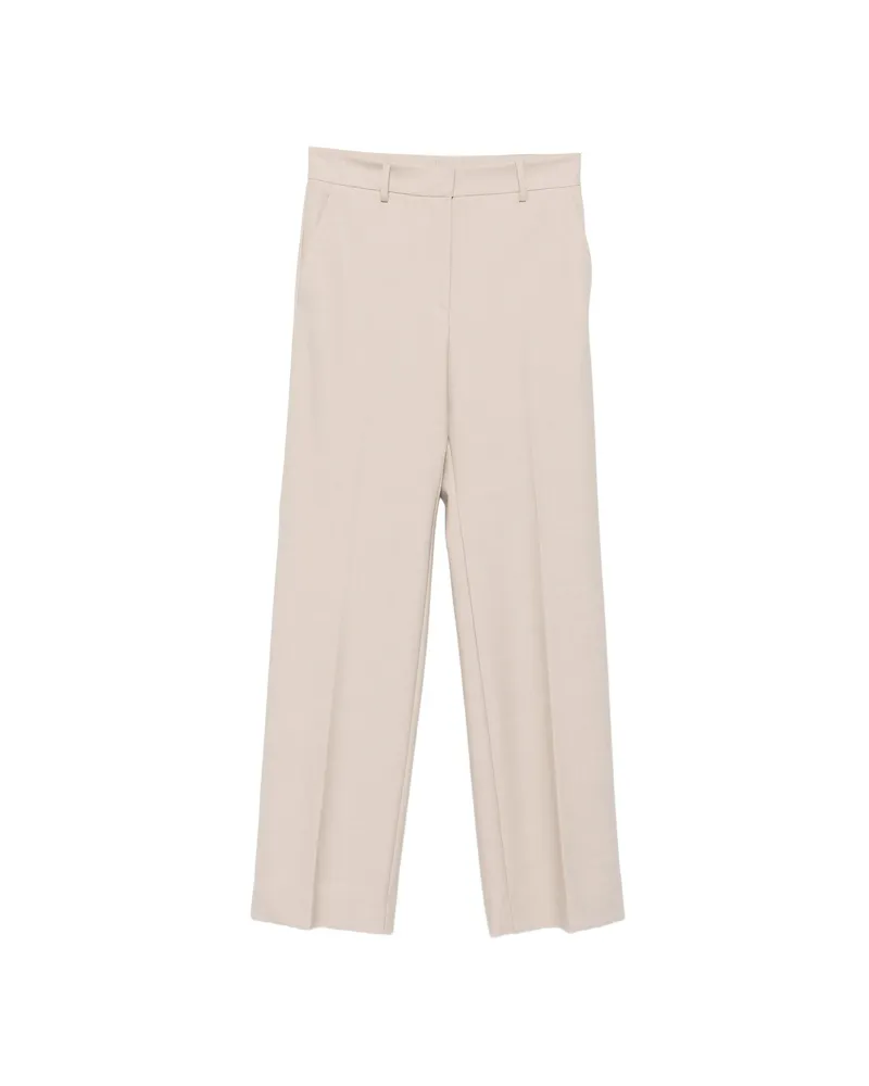 Antonelli Firenze Robinia Pressed-crease Straight-leg Trousers Neutrals