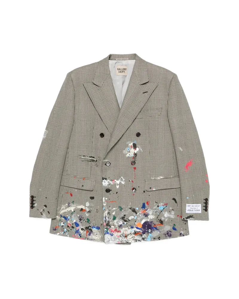 GALLERY DEPT. Check-pattern Double-breasted Coat Grey