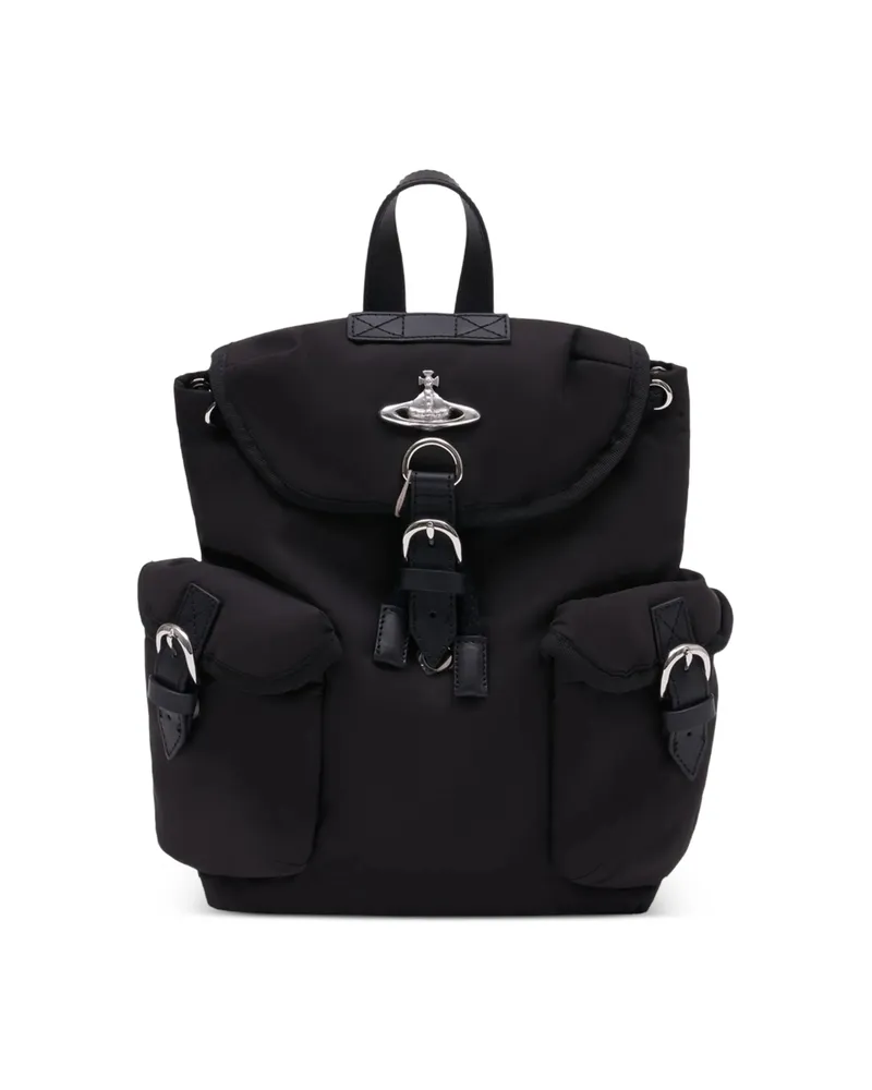 Vivienne Westwood Small Highland Logo-plaque Backpack Black