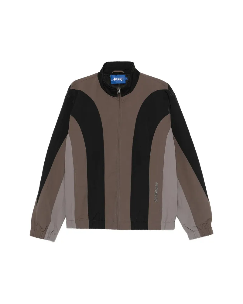 AWAKE NY Colour-block Zip-up Jacket Black
