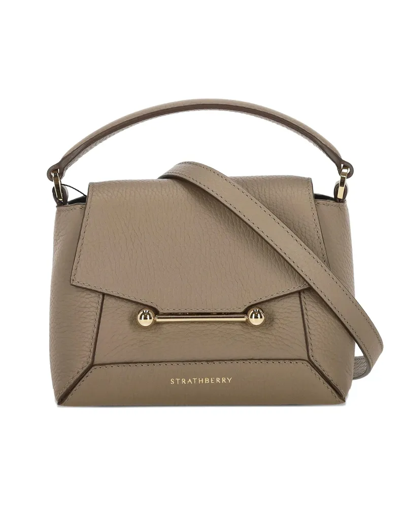 Strathberry Mosaic Nano Mini Bag Brown