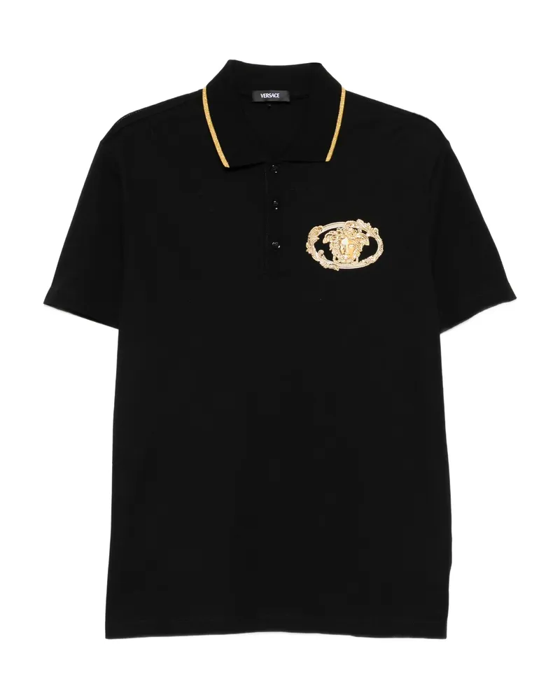 Versace Medusa Emblem Polo Shirt Black