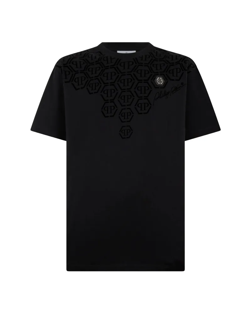 Philipp Plein Monogram Round-neck T-shirt Black