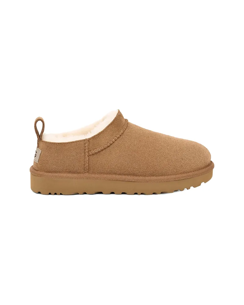 UGG Loop Leather Slippers Brown