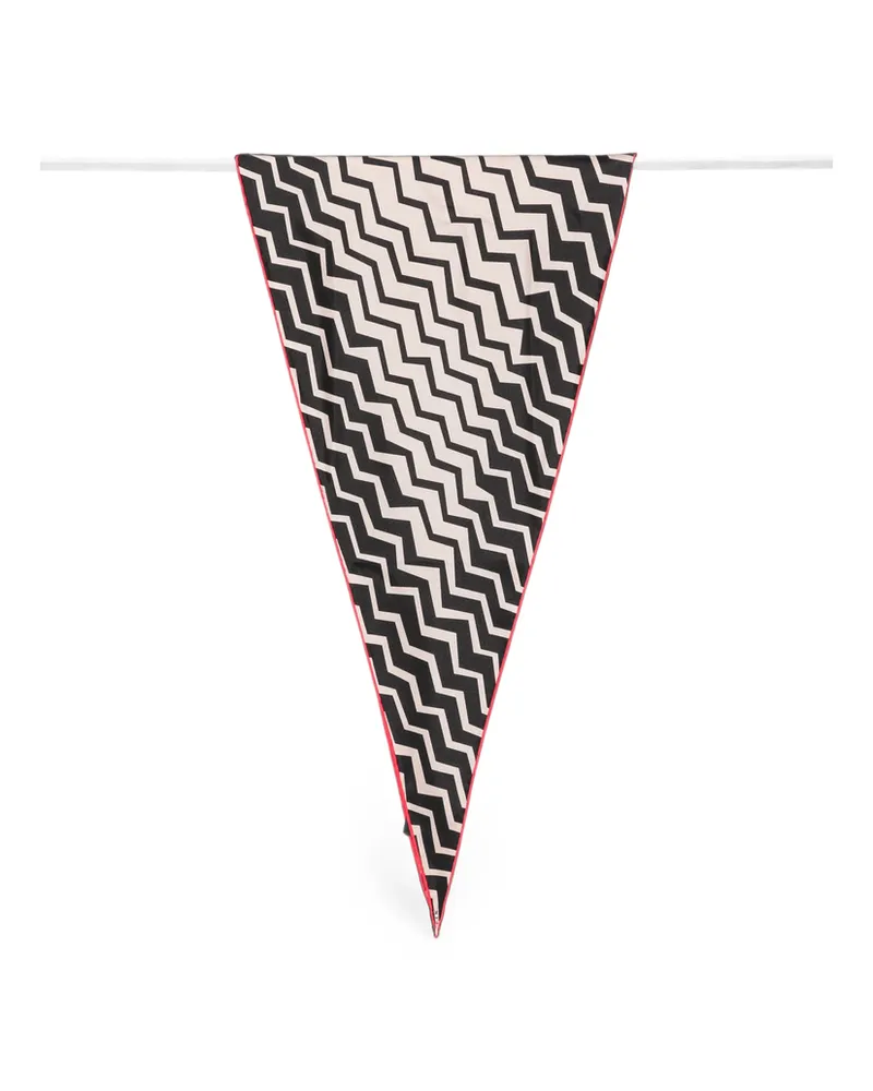 Missoni Zigzag-print Triangle Scarf Black