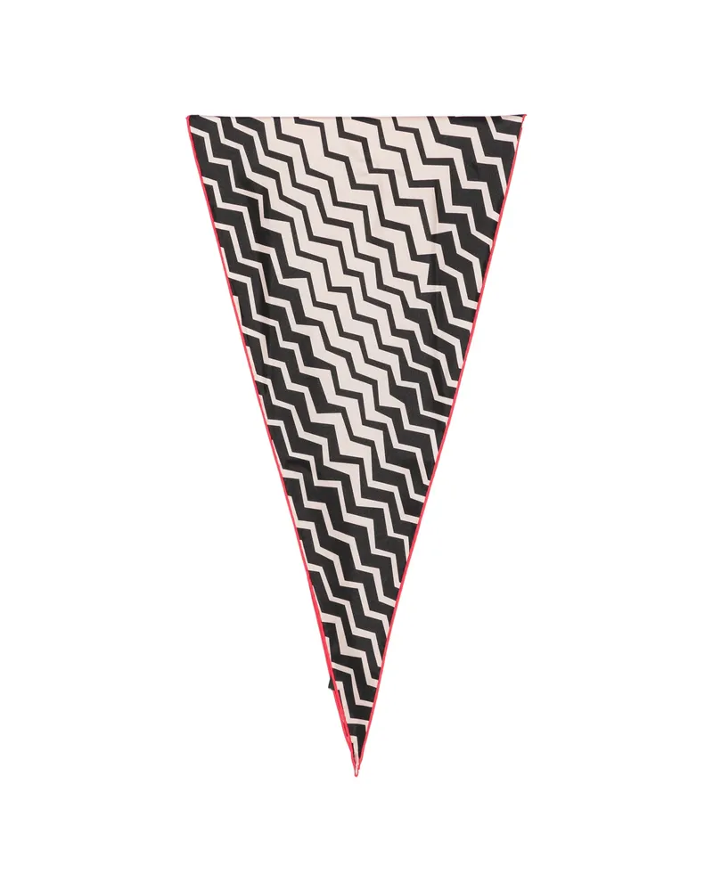 Missoni Zigzag-print Triangle Scarf Black