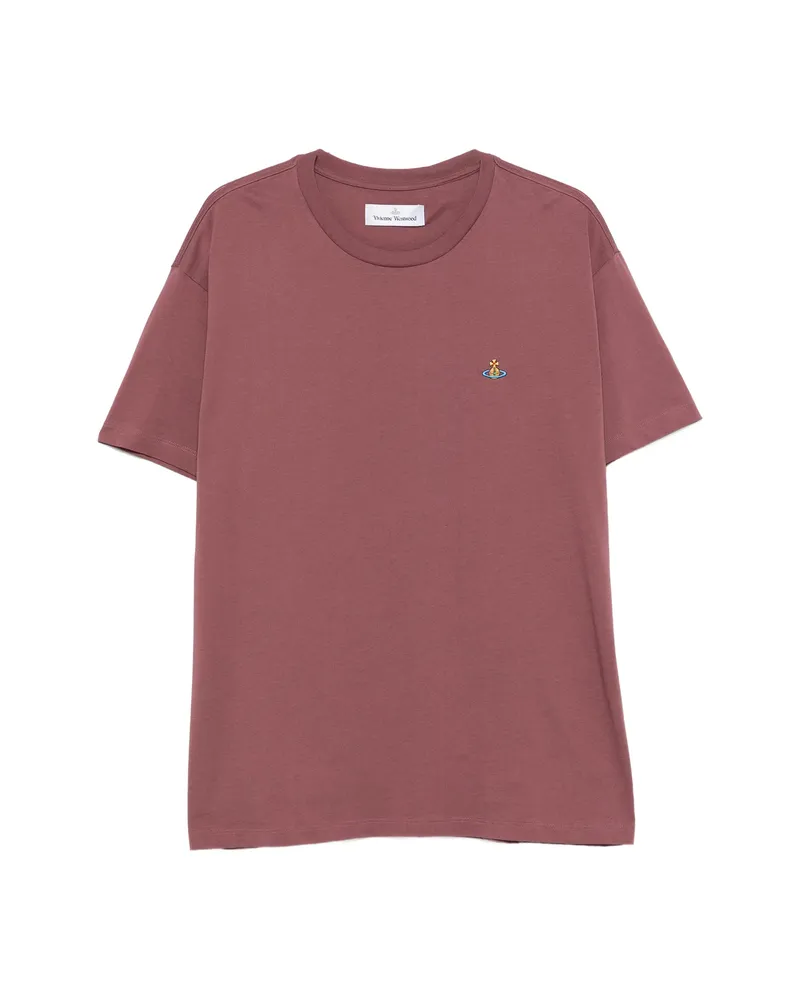 Vivienne Westwood Orb-embroidered T-shirt Pink