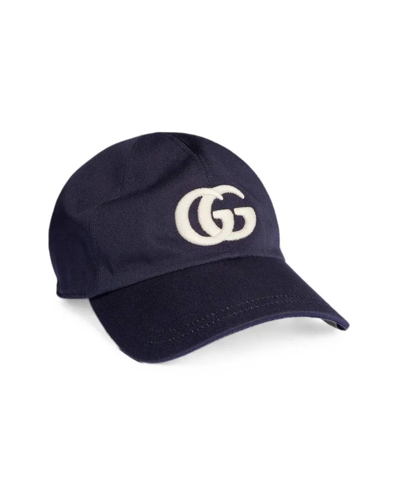 Gucci Double G Web Baseball Cap Blue