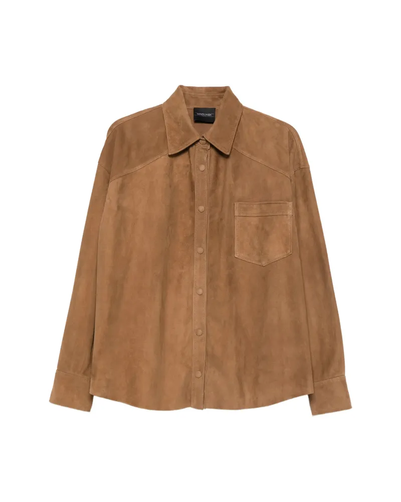Simonetta Ravizza Lorna Chest-pocket Shirt Brown