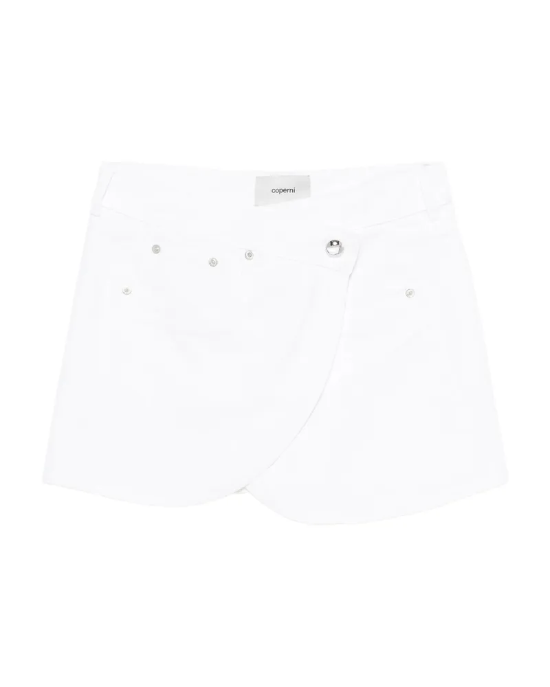 COPERNI Studded Overlap Mini Skirt White