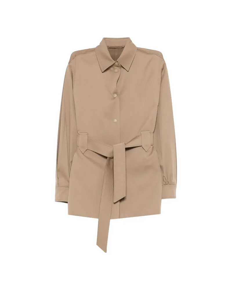 Max Mara Belted Fitted Jacket Neutrals