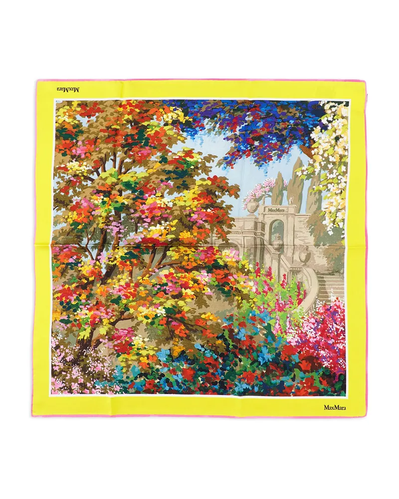 Max Mara Printed Scarf Yellow