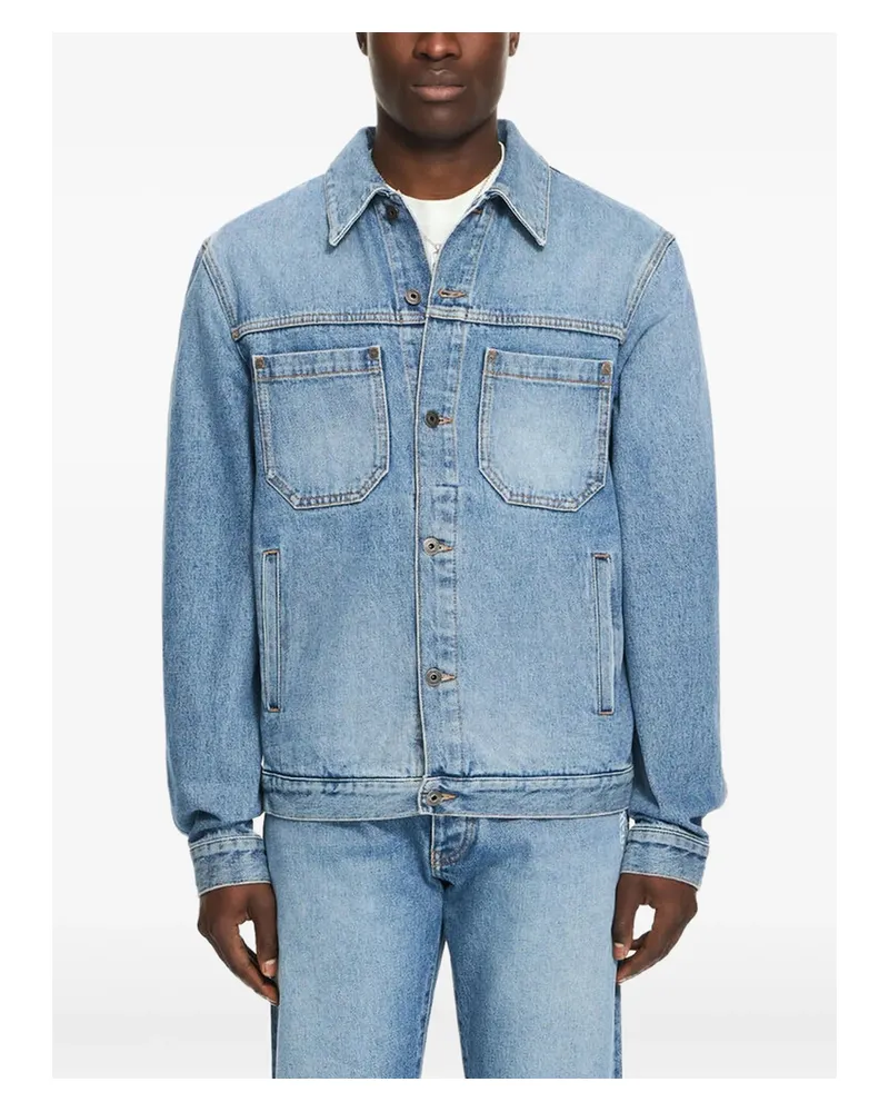 OFF-WHITE Half Arrow Denim Skate Jacket Blue