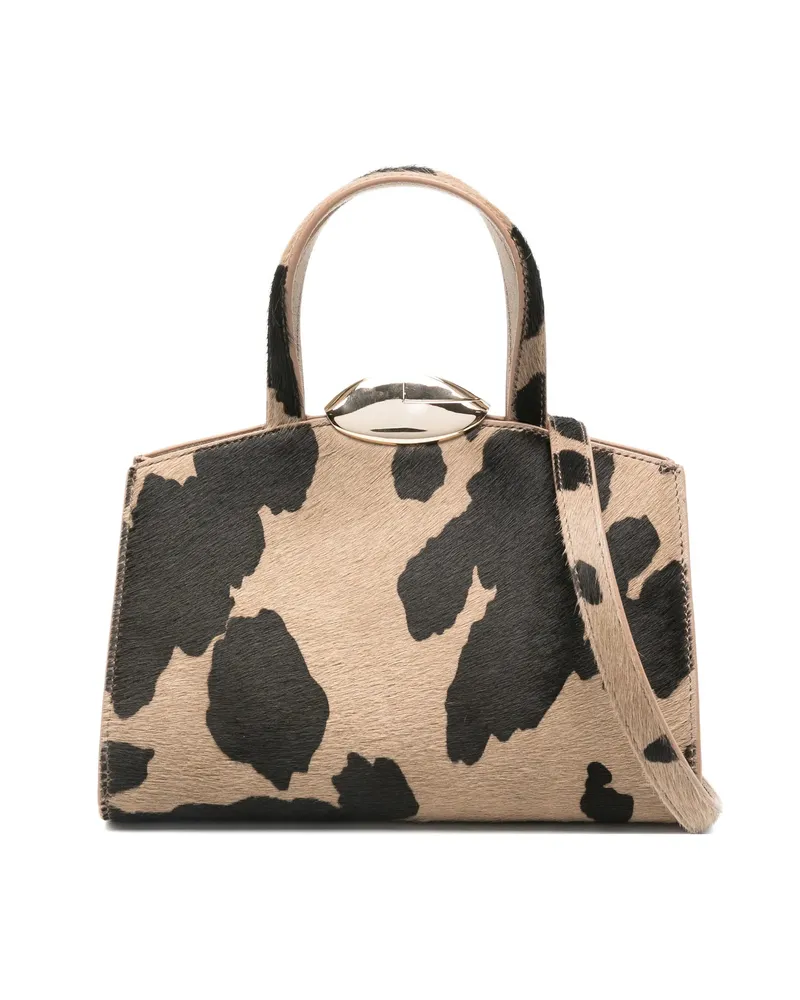Benedetta Bruzziches Serena La Petite Animal-print Tote Bag Brown