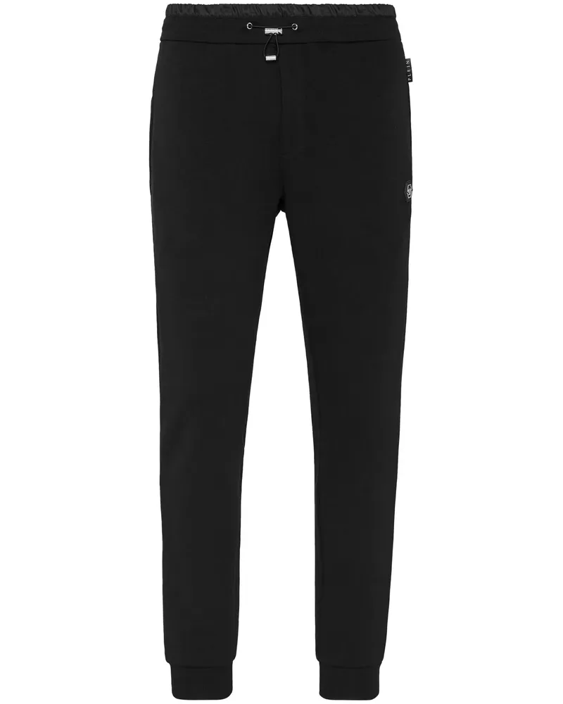 Philipp Plein Logo-patch Drawstring Track Pants Black