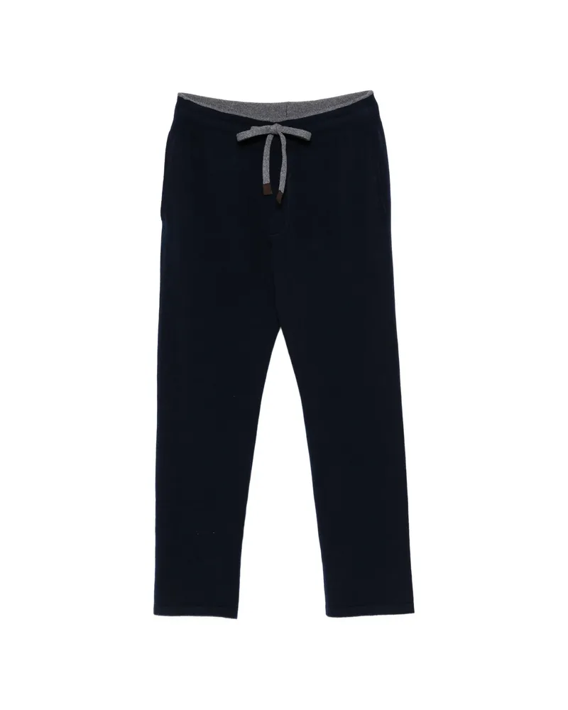 Fedeli Davis Drawstring Track Pants Blue