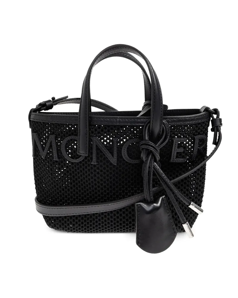 Moncler Logo-lettering Tote Bag Black