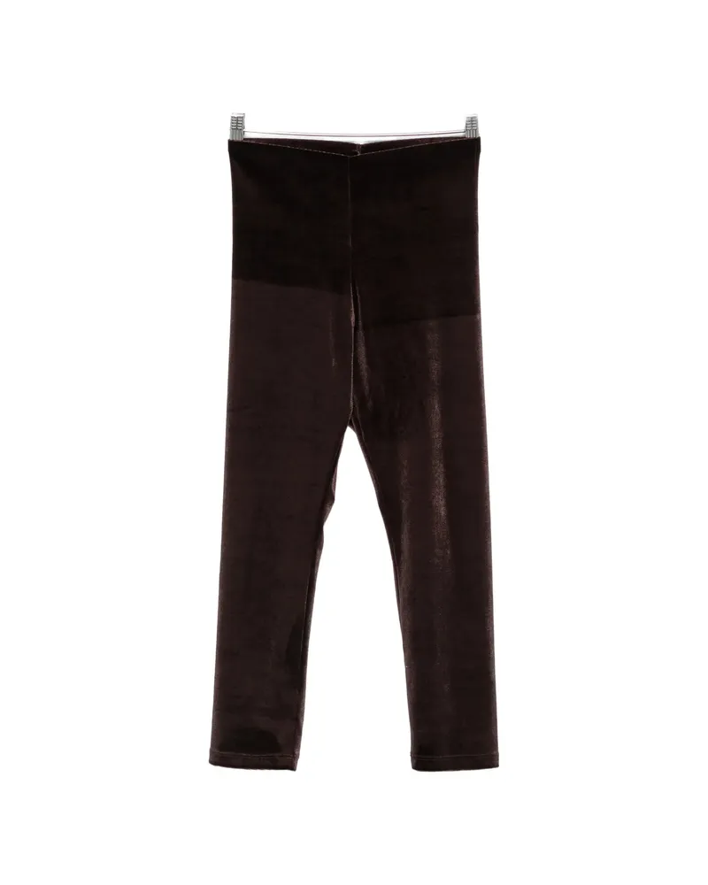 ANDAMANE New Holly Velvet Cropped Trousers Brown