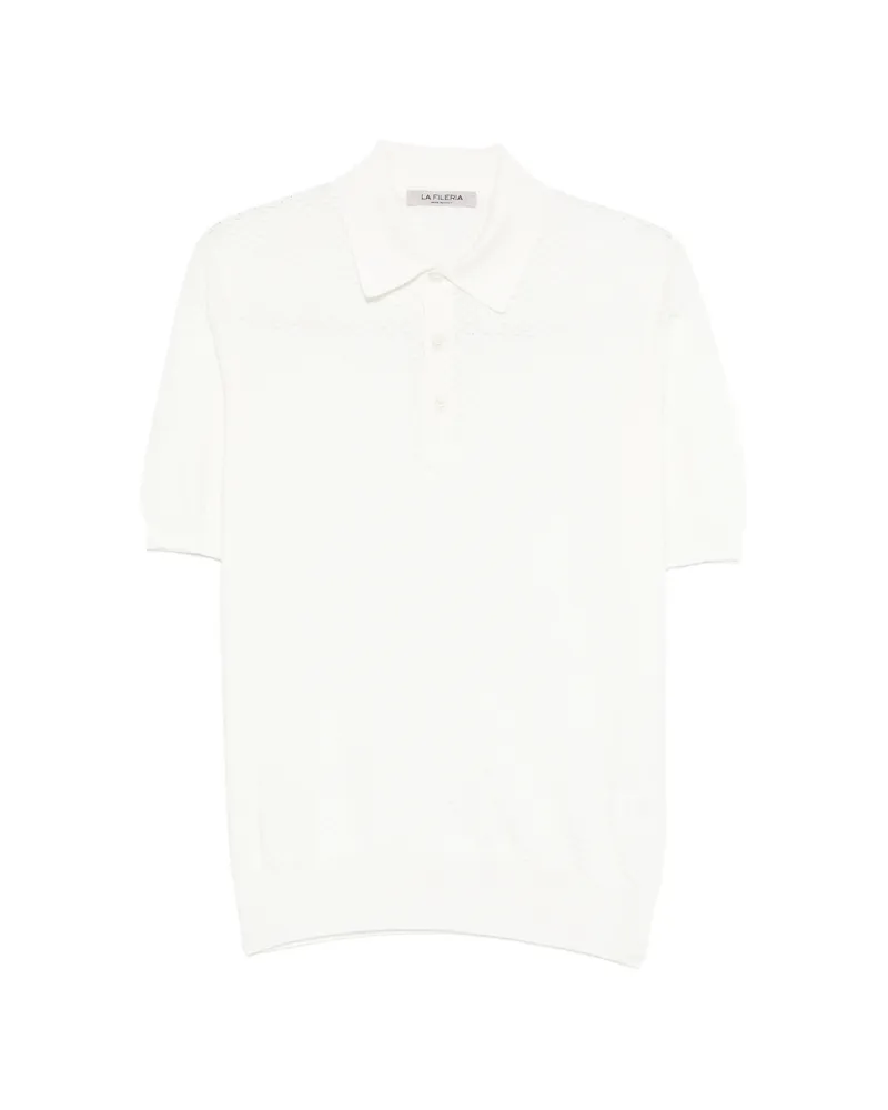 La Fileria Textured Polo Shirt White