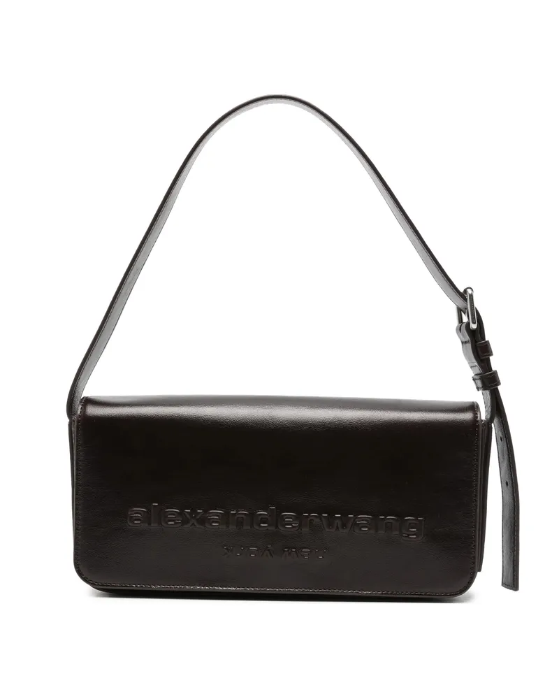Alexander Wang Punch Flap Leather Shoulder Bag Brown