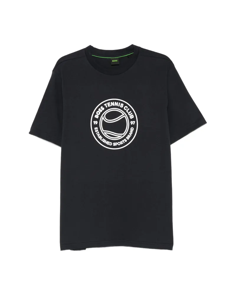HUGO BOSS Graphic-print Short-sleeve T-shirt Blue