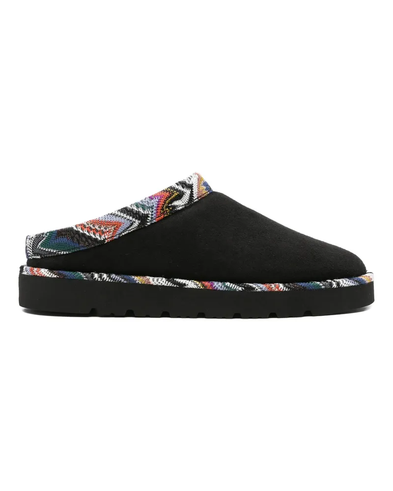 Missoni Patterned-trim Slippers Black