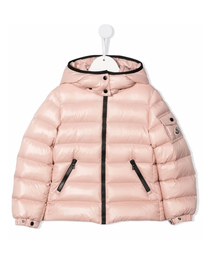 Moncler Padded Hooded Coat Pink