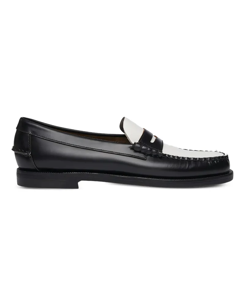 Sebago Classic Dan Two-tone Leather Loafers Black