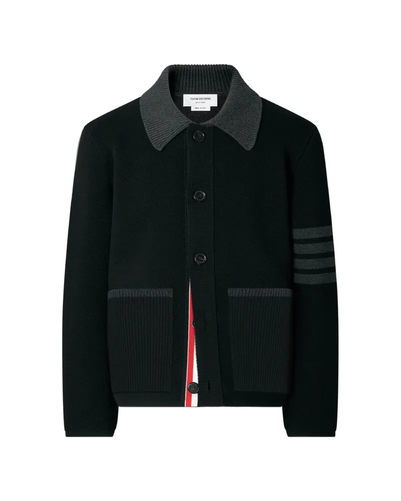 Thom Browne 4-Bar Merino Wool Jacket Black