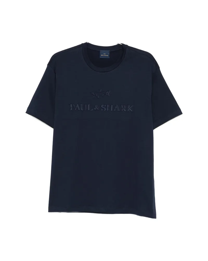 Paul & Shark Logo-detail T-shirt Blue