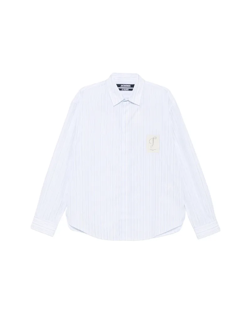 Jacquemus The Simon Logo-patch Striped Shirt White