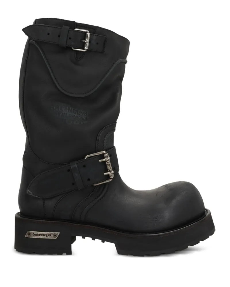Balenciaga Venom Leather Boots Black
